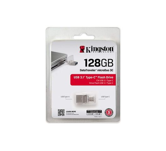 Kingston Digital 128GB Data Traveler MicroDuo USB 2.0 micro USB OTG DTDUO128GB