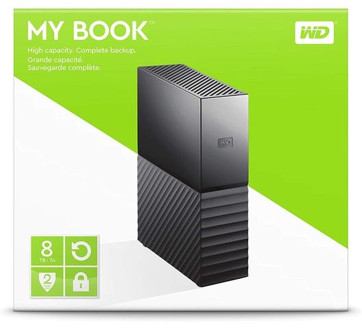 WD 8TB My Book Desktop External Hard Drive, USB 3.0 - WDBBGB0080HBK