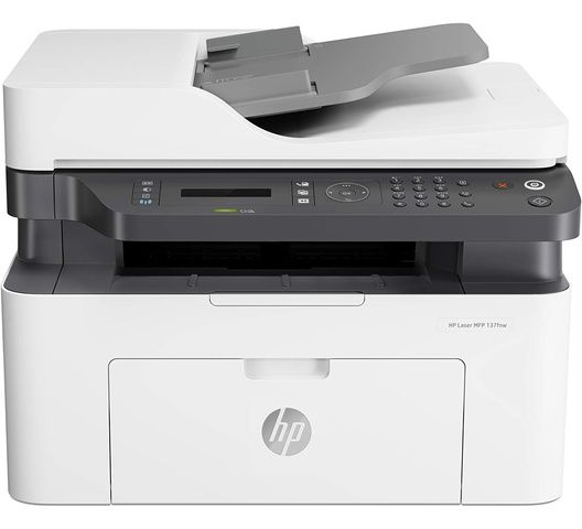 HP Laser MFP 137fnw , Print, copy, scan - White