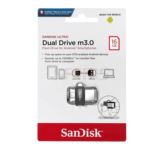 SanDisk Ultra 16GB Dual Drive m3.0 for Android Devices and Computers