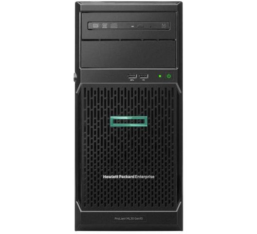 HP Proliant ML30 Gen10 (1)Intel® Xeon® E-2224 (4 core, 3.4 GHz, 71W), 8GB (1x8GB) UDIMM 2666 MT/s,NO HDD , 4 LFF HDD Bays (Non Hot Plug), 1.2 TB Optical Drive