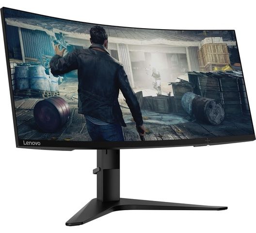 Lenovo G34w-10 34-Inch WQHD Curved Gaming Monitor, 21:9 Ultra-Wide, 3 Side NearEdgeless, AMD FreeSync, 144Hz, HDMI, DP, Adjustable Stand, VESA