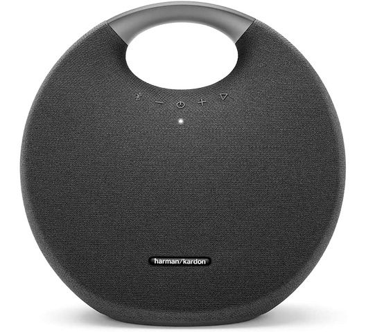   Harman Kardon Onyx Studio 6 Wireless Bluetooth Speaker - IPX7 Waterproof Extra Bass Sound System with Rechargeable Battery and Built-in Microphone - Black.