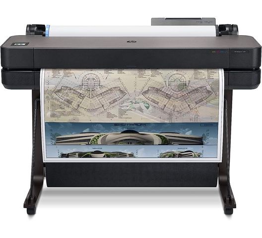 HP DesignJet T630 Single Function Large Format Wireless Plotter Printer - 36", with convenient 1-Click Printing 5HB11A#B19