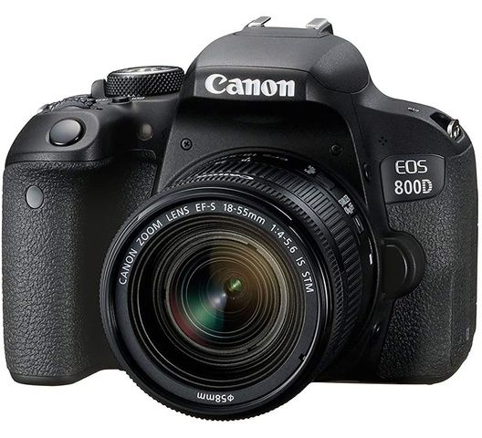 Canon EOS 800D Digital SLR with 18-55 is STM Lens Black