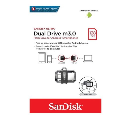 SanDisk Ultra 128GB Dual Drive m3.0 for Android Devices and Computers