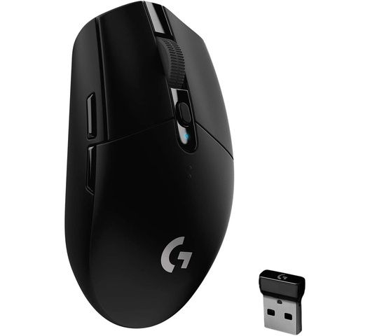 Logitech G305 LIGHTSPEED Wireless Gaming Mouse, Hero 12K Sensor, 12,000 DPI, Lightweight, 6 Programmable Buttons, 250h Battery Life, On-Board Memory, PC/Mac - Black