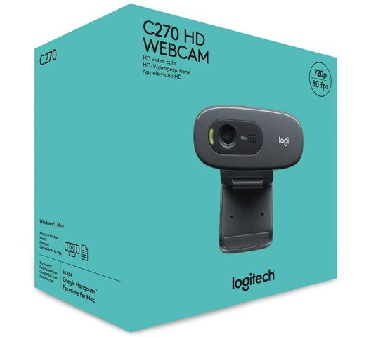 Logitech C270 Desktop or Laptop Webcam, HD 720p Widescreen for Video Calling and Recording by LOGITECH