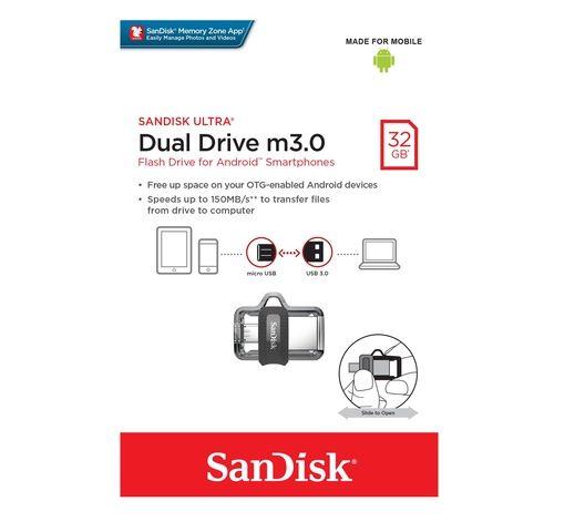 SanDisk Ultra 32GB Dual Drive m3.0 for Android Devices and Computers
