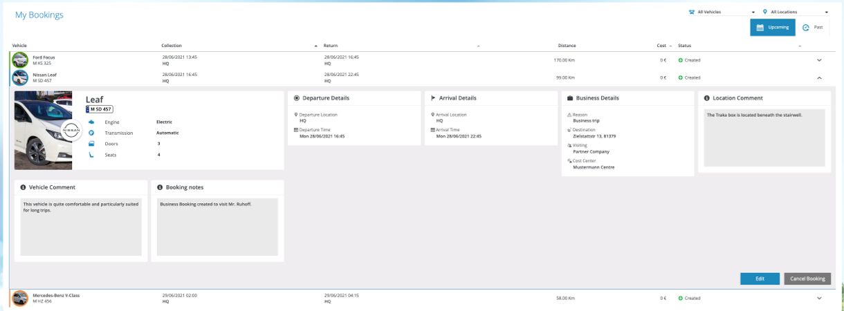 Redesign of booking details