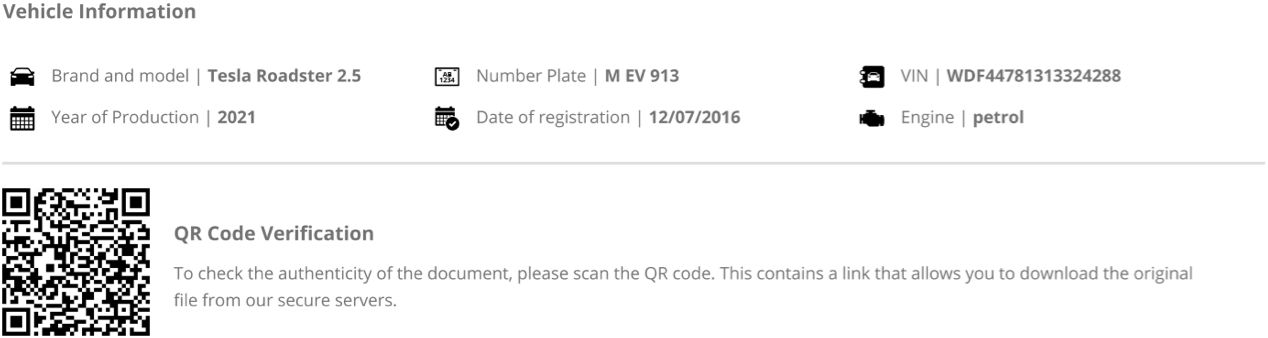 QR code verification of signature for Driver Log export