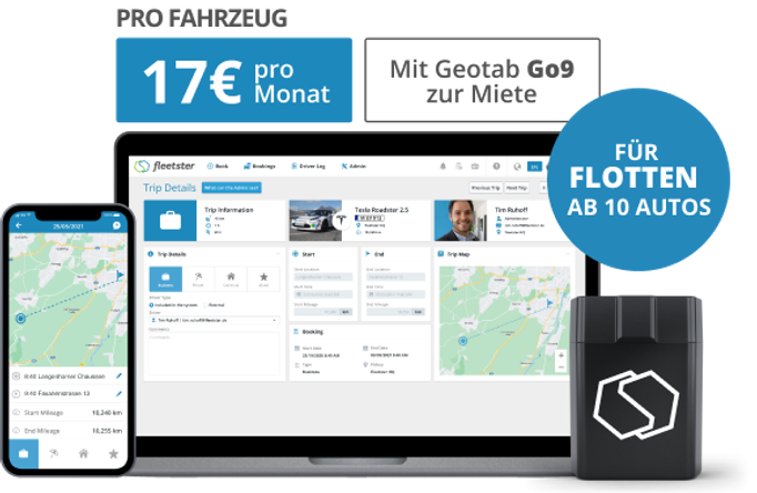 Fahrtenbuch Software von fleetster