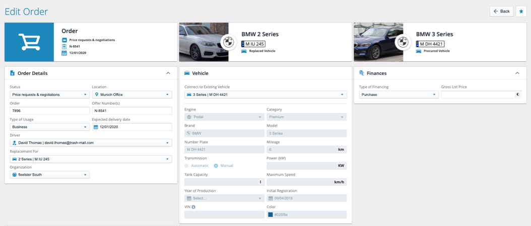 Expanded vehicle procurement process