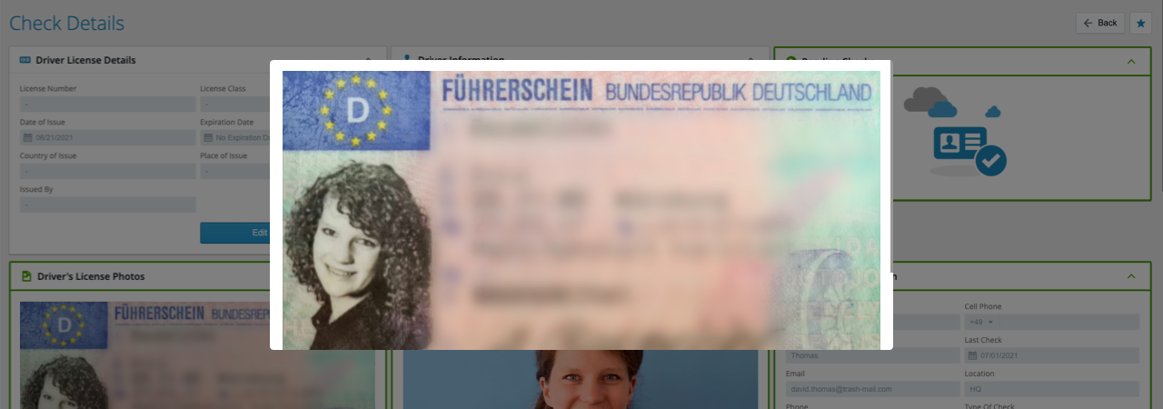 Driver License images can now be zoomed 