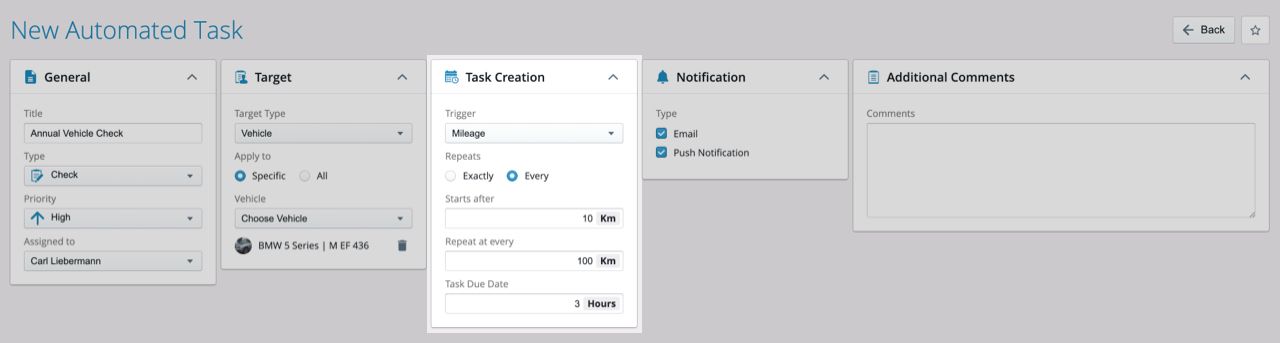 New Milage trigger on Automated Tasks