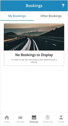 New "No Bookings to display" screen