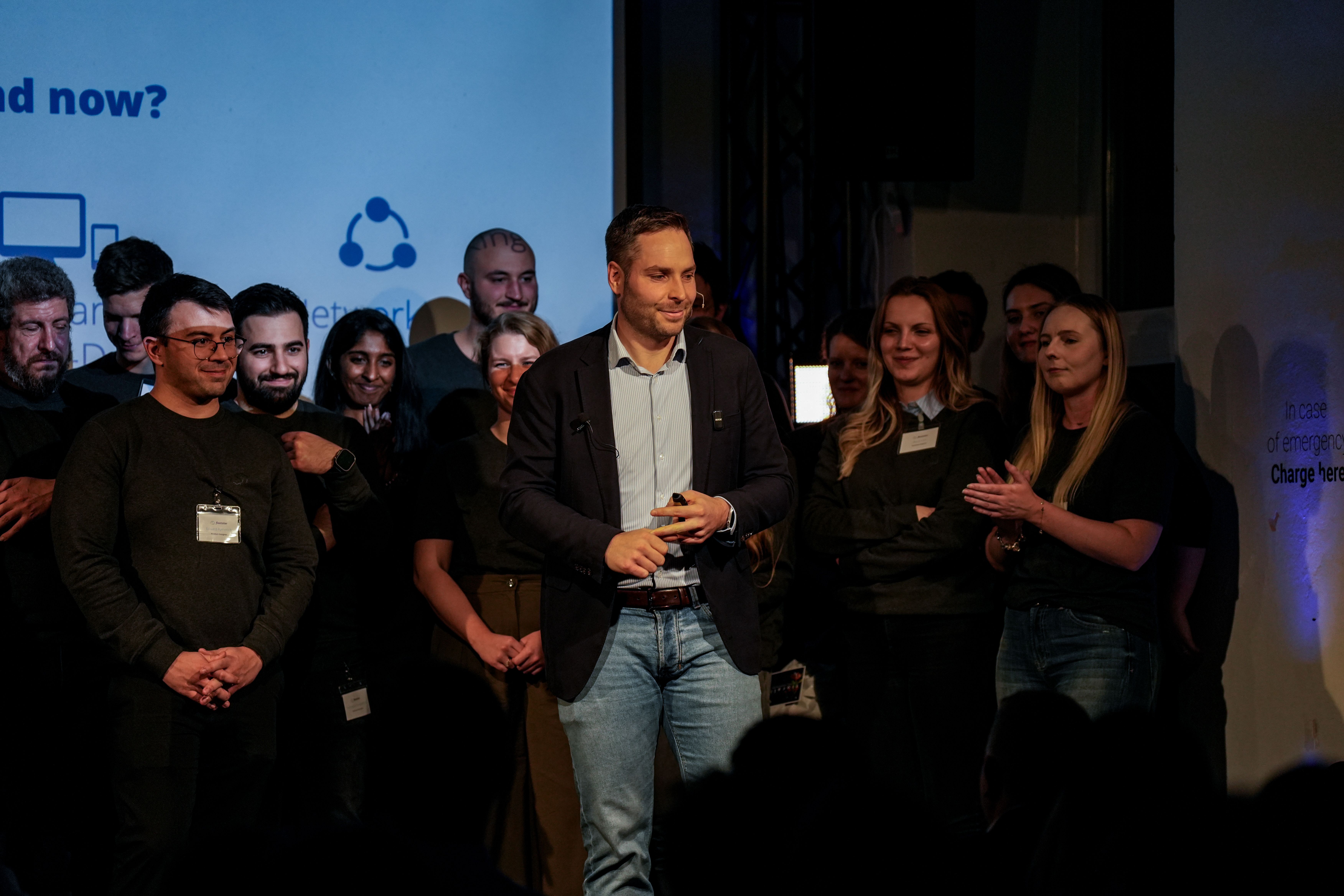 fleetster team on stage