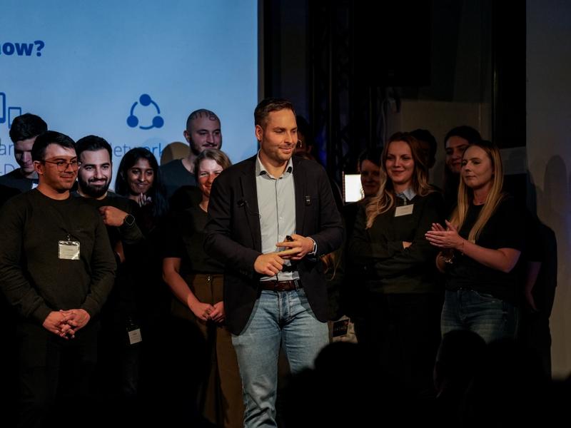 fleetster team on stage