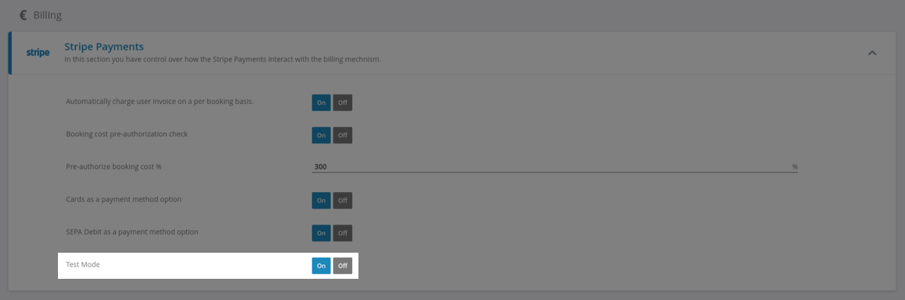 Transición sencilla de Stripe Test a Live Mode