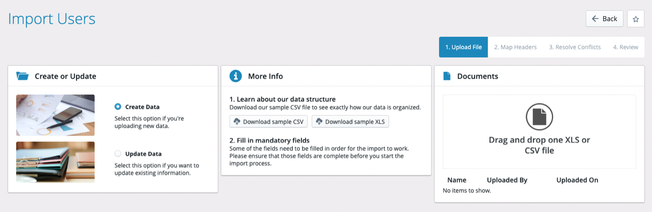 Support for file format XLS in the import