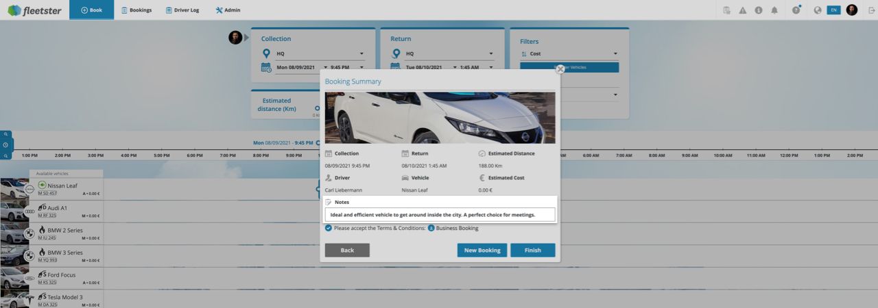 Booking Notes in the Booking Process