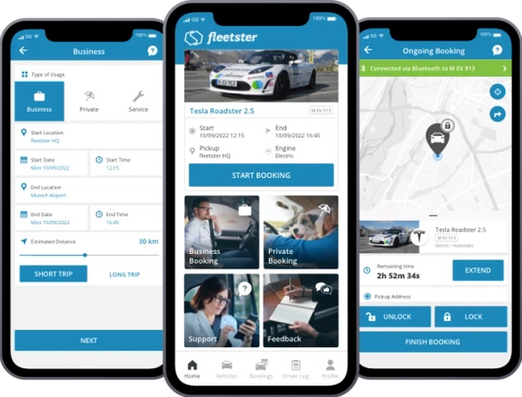 Corporate Car Sharing software by fleetster