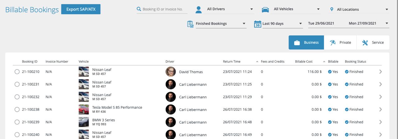 Billable Bookings improvements