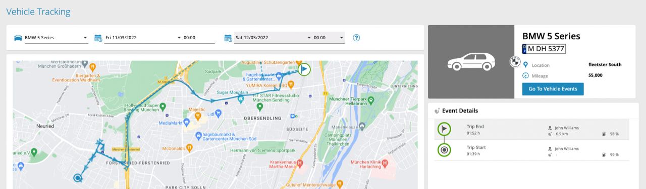 Uitgelichte reis op voertuig tracking 