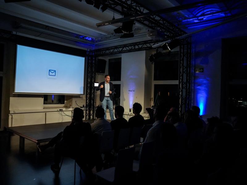 Tim Ruhoff gives the opening speech