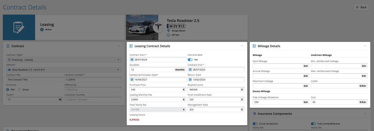 Additional Leasing Contract Fields