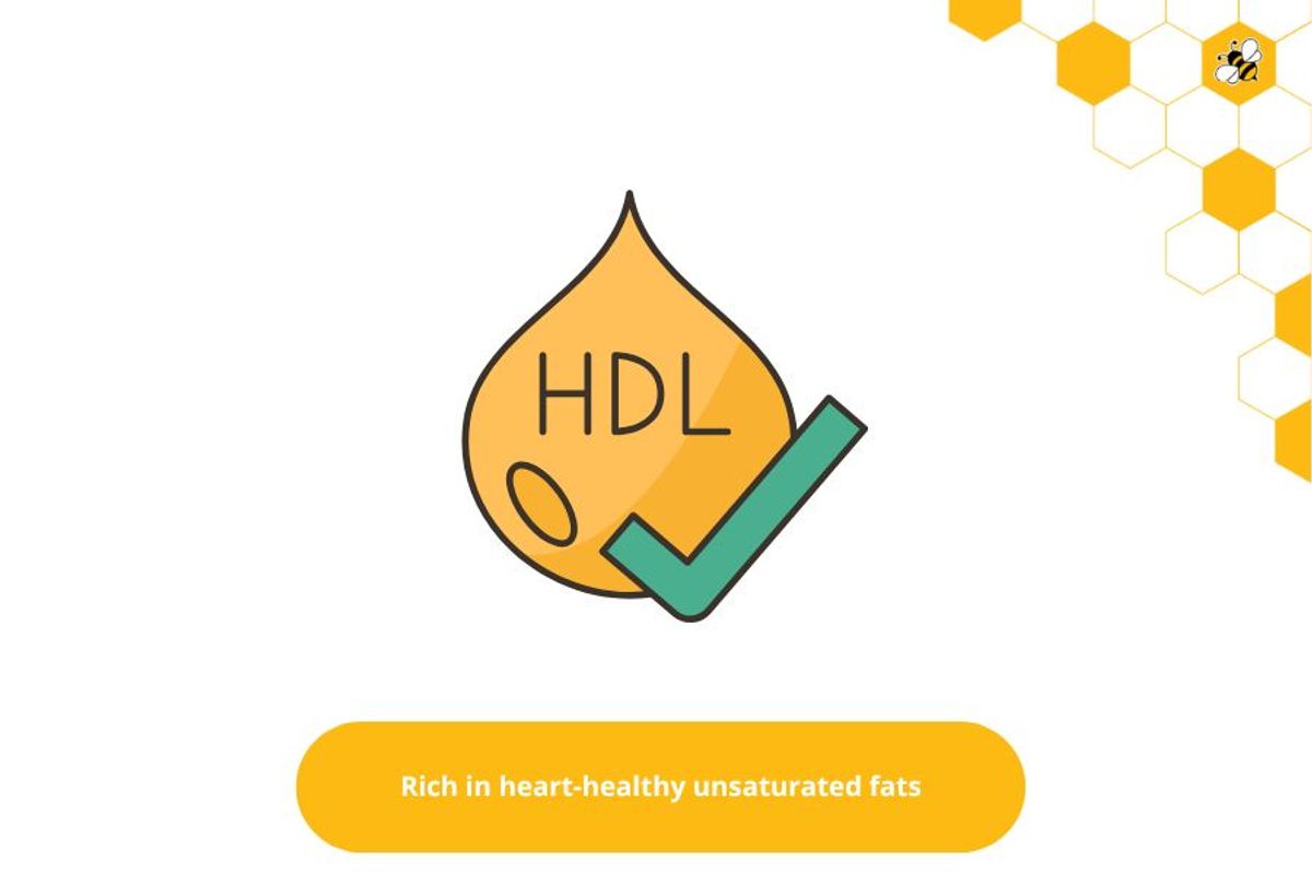 Rich in heart-healthy unsaturated fats