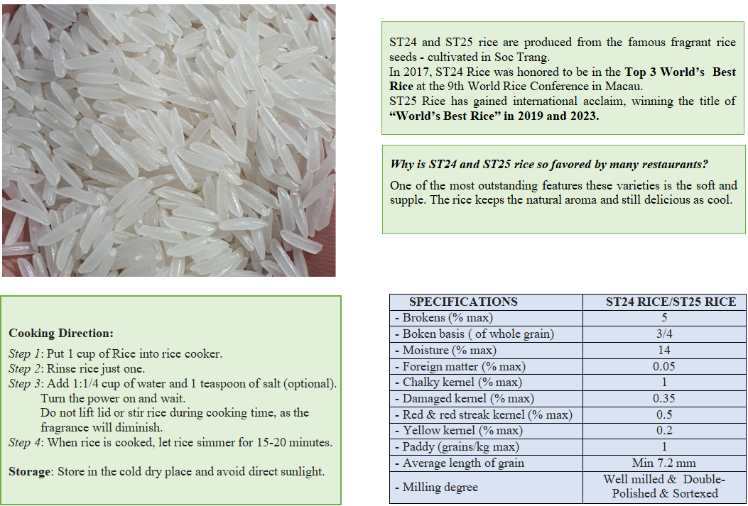 ST24 RICE & ST25 RICE