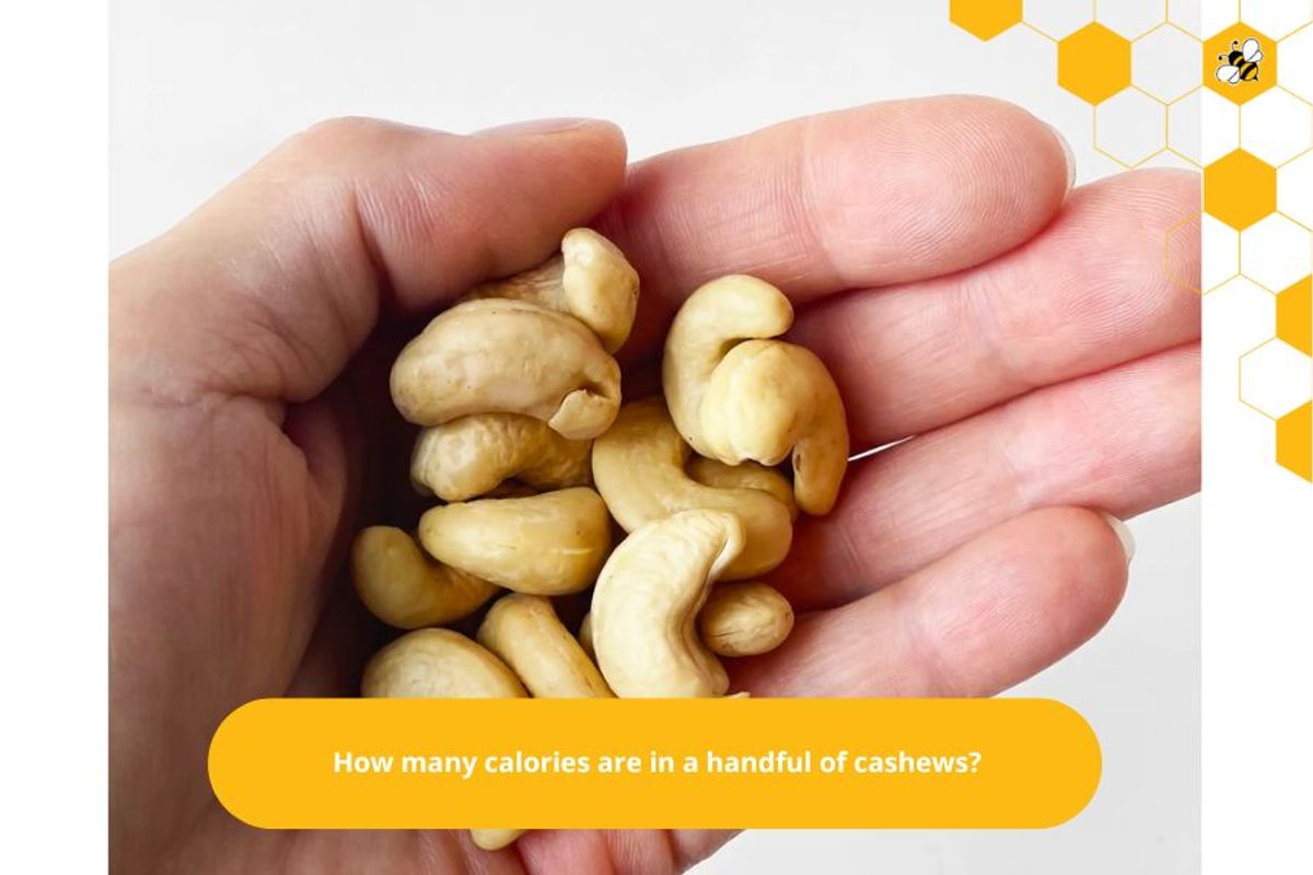 How many calories are in a handful of cashews?