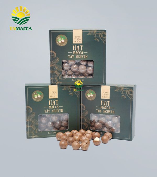 Cracked dried macadamia nuts