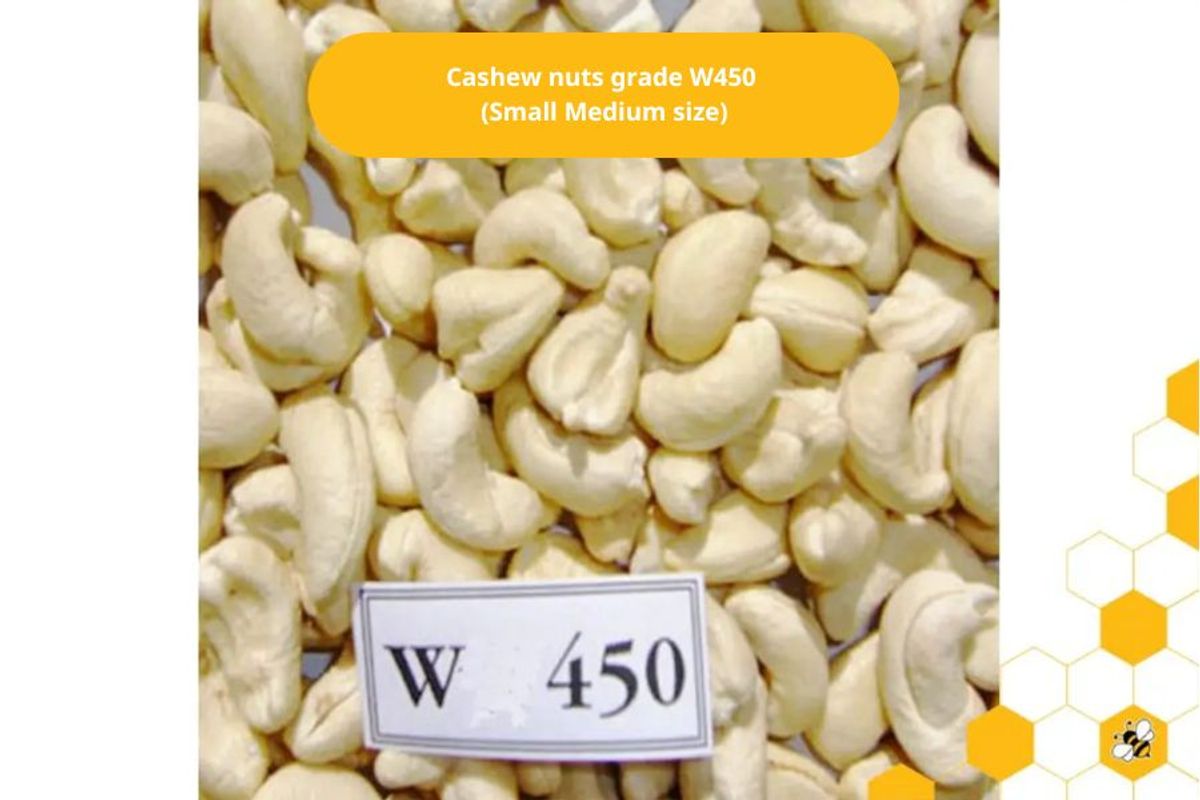 Cashew nuts grade W450  (Small Medium size)