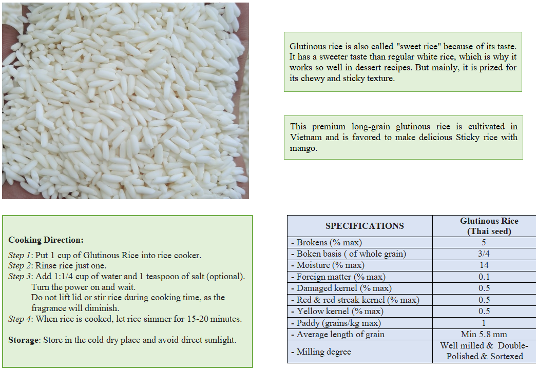 GLUTIONOUS RICE - THAI SEED