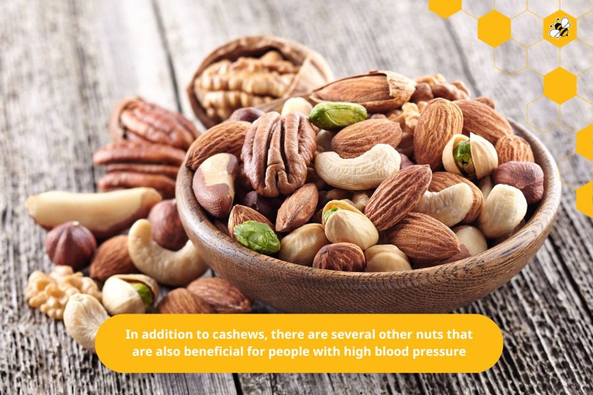 In addition to cashews, there are several other nuts that are also beneficial for people with high blood pressure