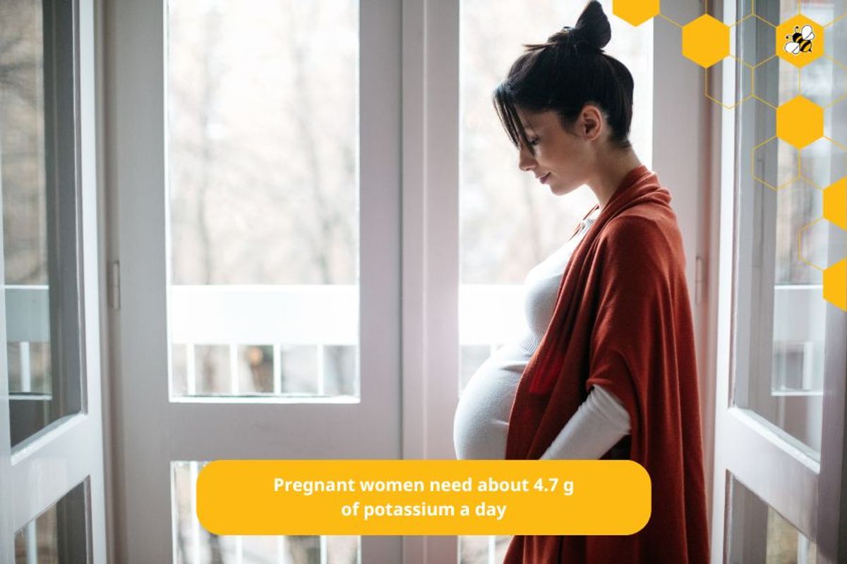 Pregnant women need about 4.7 g of potassium a day