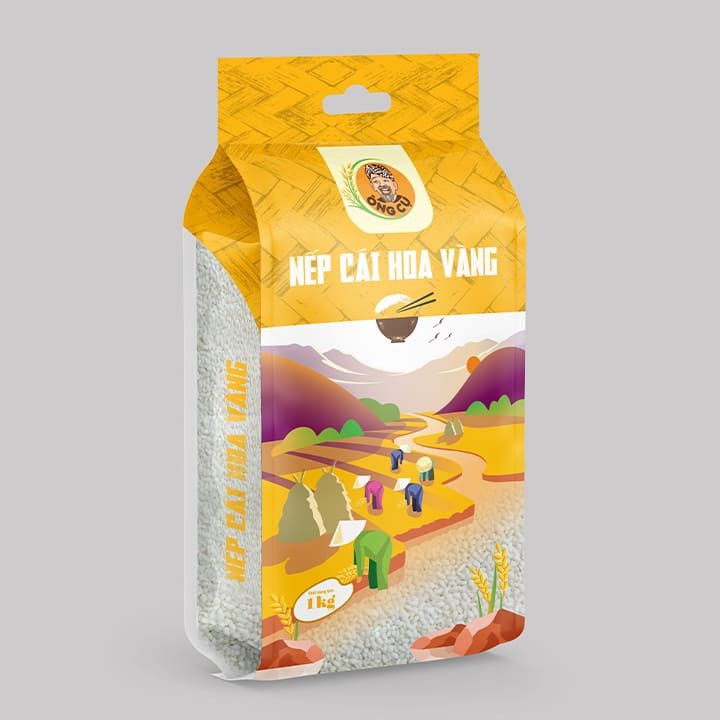 CAI HOA VANG GLUTINOUS RICE, 1KG/BAG