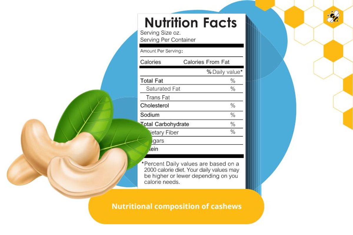 Nutritional composition of cashews