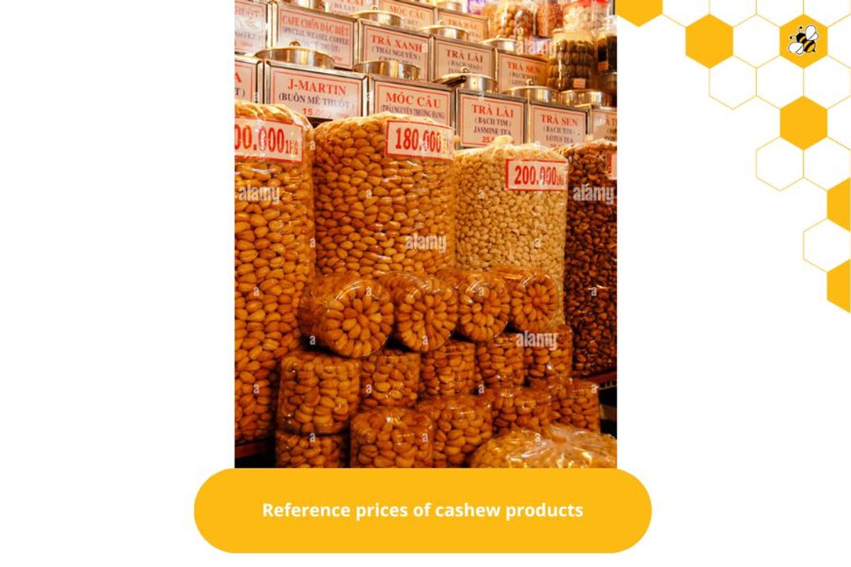 Reference prices of cashew products