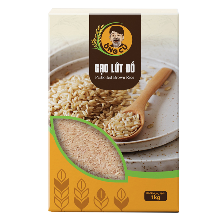 PARBOILED BROWN RICE, 1KG/BAG