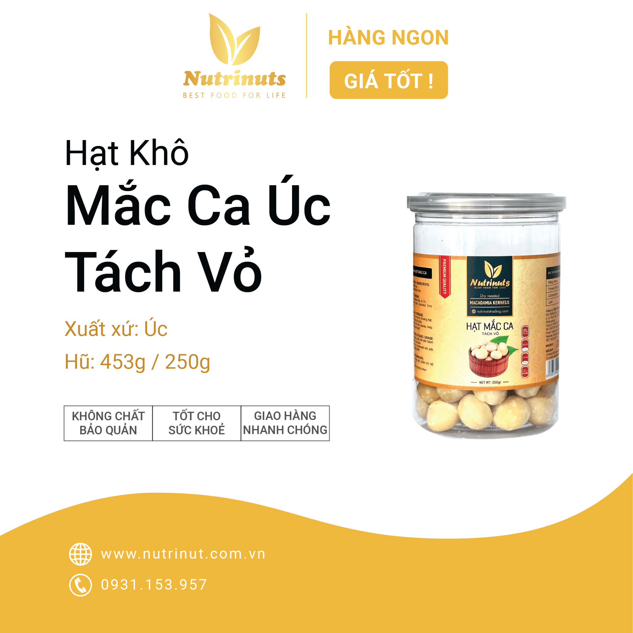 AUSTRALIAN MACADAMIA NUT Whole grain NUTRINUT