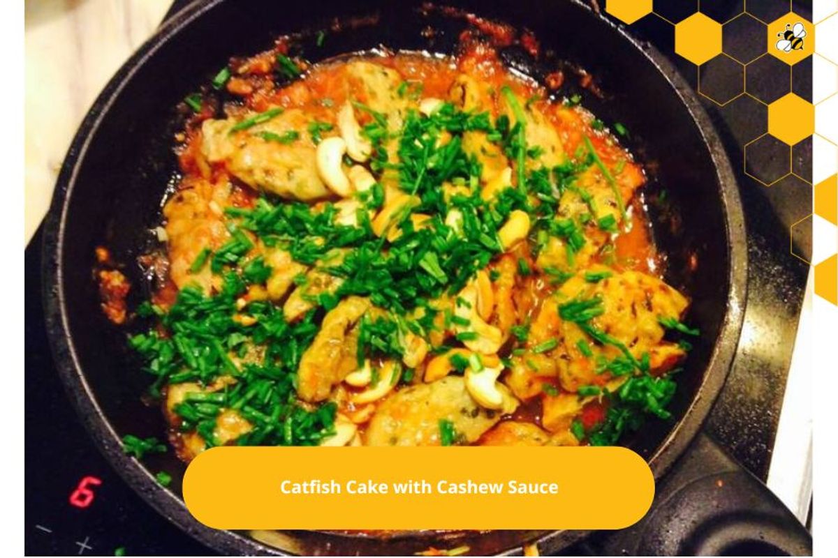 Catfish Cake with Cashew Sauce