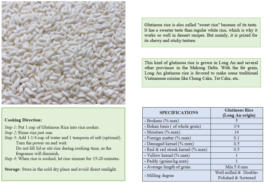 GLUTINOUS RICE - LONG AN ORIGIN