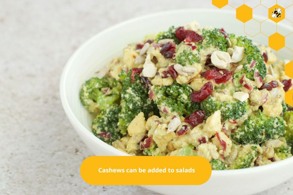 Cashews can be added to salads