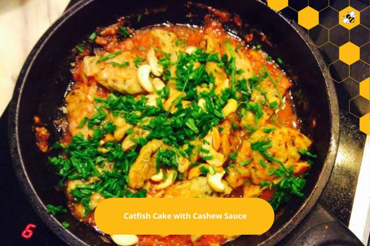 Catfish Cake with Cashew Sauce