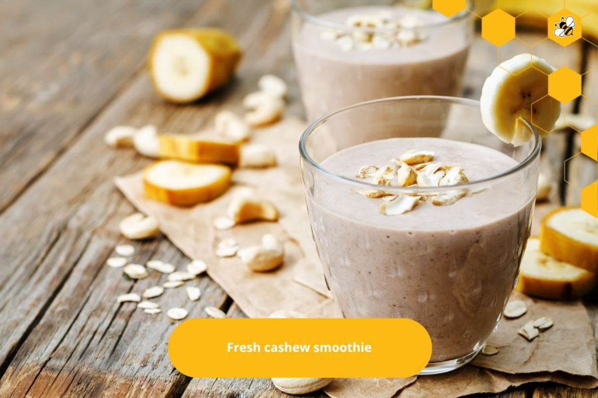 Fresh cashew smoothie