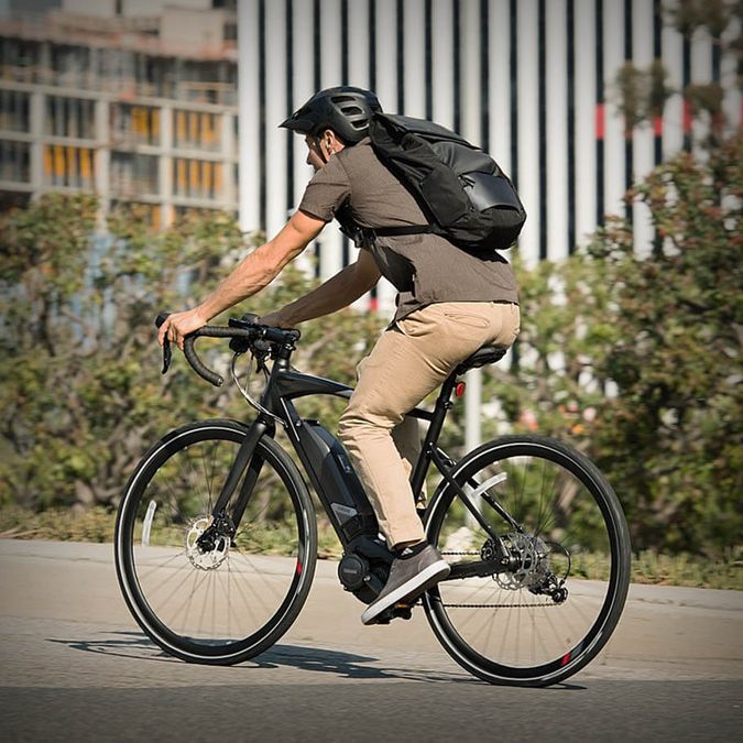 rear view of a man riding a bike trail in Scottsdale