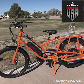 Orange rad wagon electric bike
